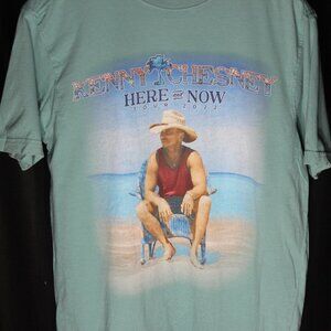 Kenny Chesney Here And Now Tour 2022 T-Shirt Short Sleeve Green - Size S